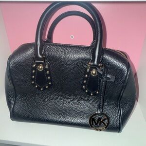 Michael Kors Black Pebbled Leather Satchel